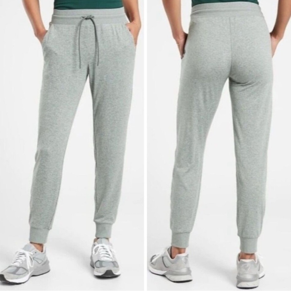 Athleta UpTempo Jogger Sweatpants in Coast Gray